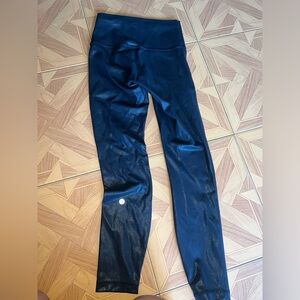 Wunder train foil HR Lululemon tights